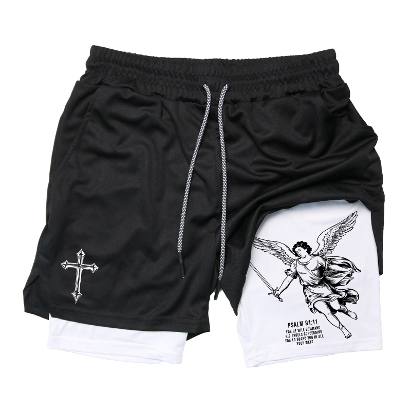 Running Gear For Men - Angel Cross Graphic 2 in 1