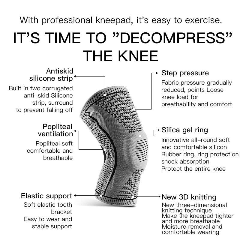  Elastic Silicone Knee Brace N - Running Gear Knee recension och pris