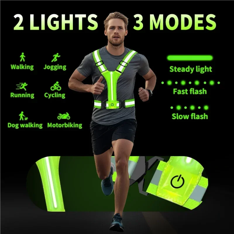 LED Reflective Vest Running Ge - Running Gear Night recension och pris