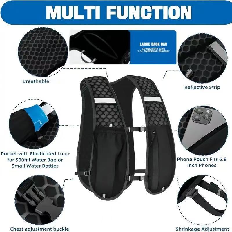 Unisex Running Vest Water-Resi - Running Hydration Vest recension och pris