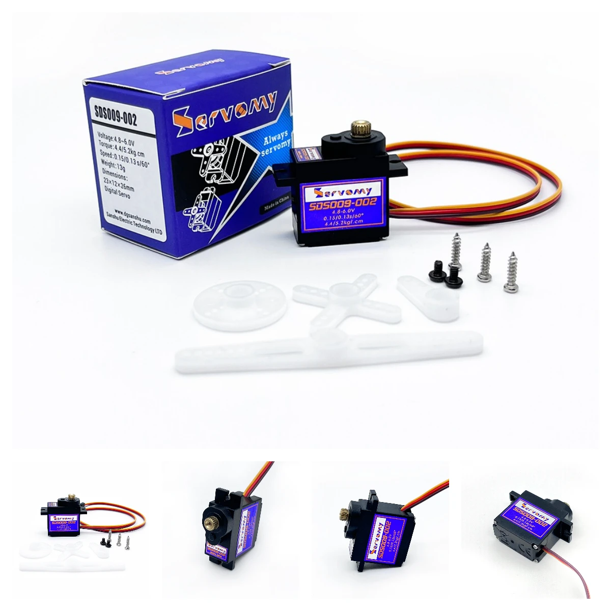 4pcs Servomy SDS009-02 9g Serv - Running Gear Vehicle recension och pris