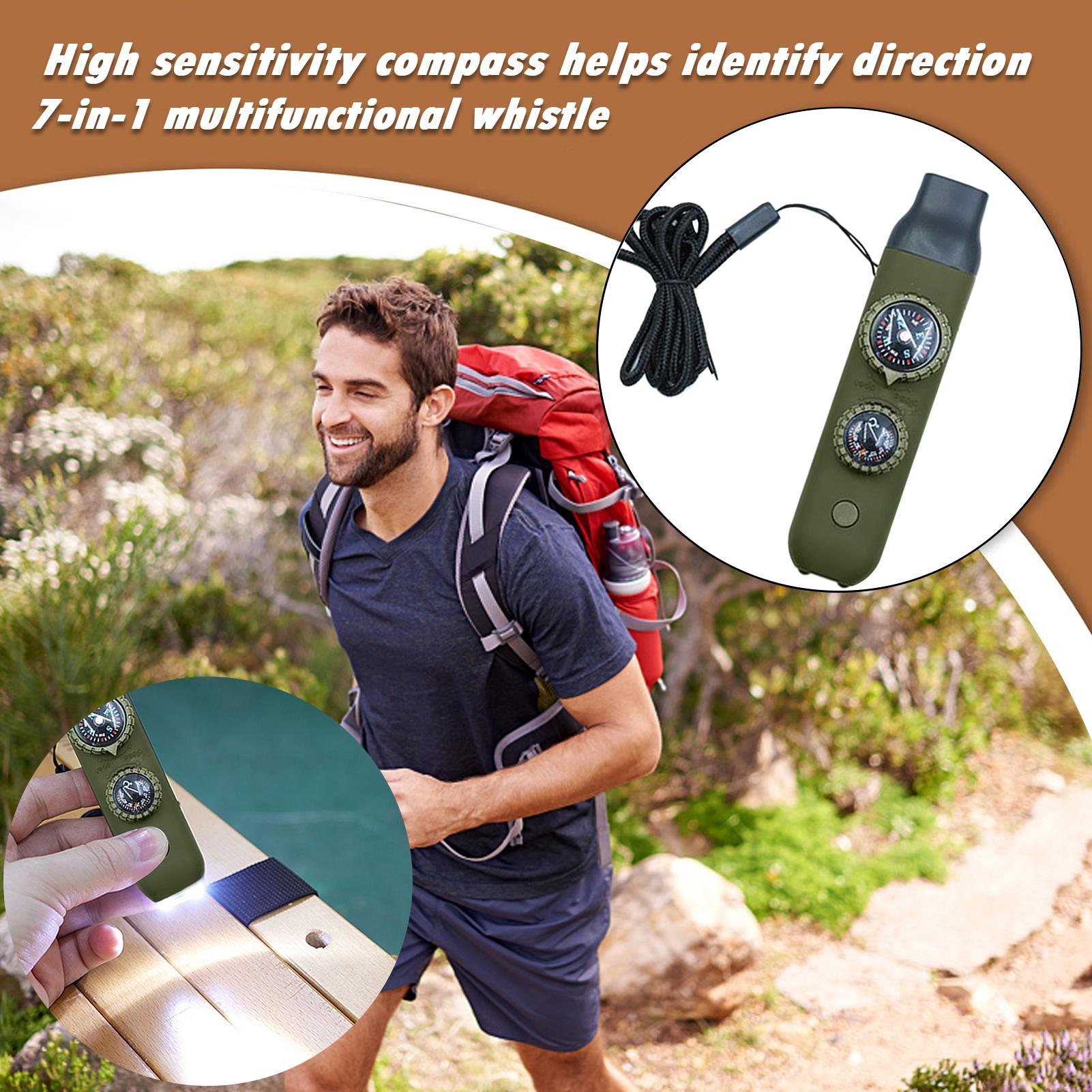 7-in-1 Survival Whistle with L - Running Gear Boat recension och pris