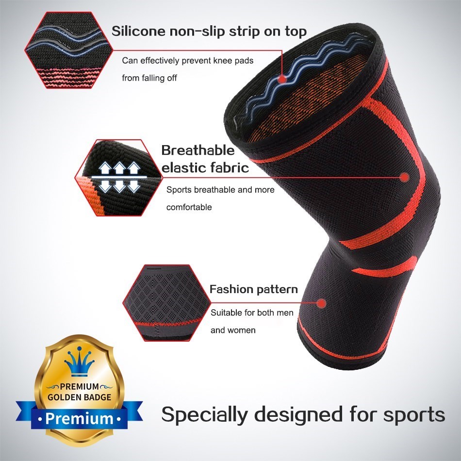 WOSWEIR-1 PC Elastic Knee Pads - Running Gear Knee recension och pris