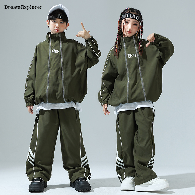 Boys Hip Hop Zipper Loose Coat - Running Gear Kids recension och pris