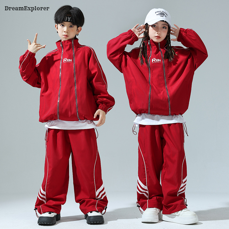 Boys Hip Hop Zipper Loose Coat - Running Gear Kids recension och pris