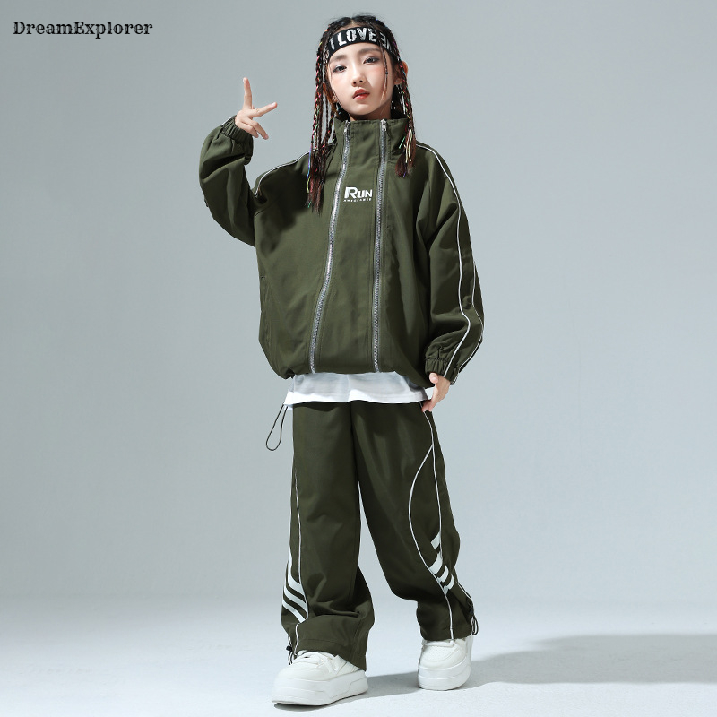 Boys Hip Hop Zipper Loose Coat - Running Gear Kids recension och pris