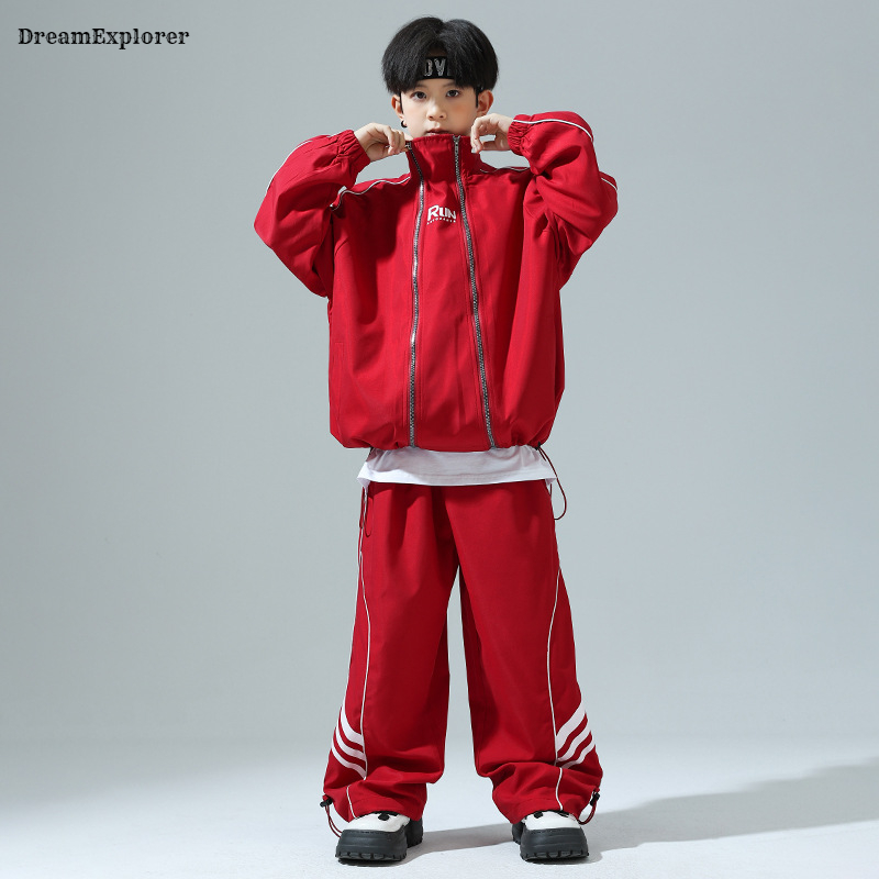 Boys Hip Hop Zipper Loose Coat - Running Gear Kids recension och pris